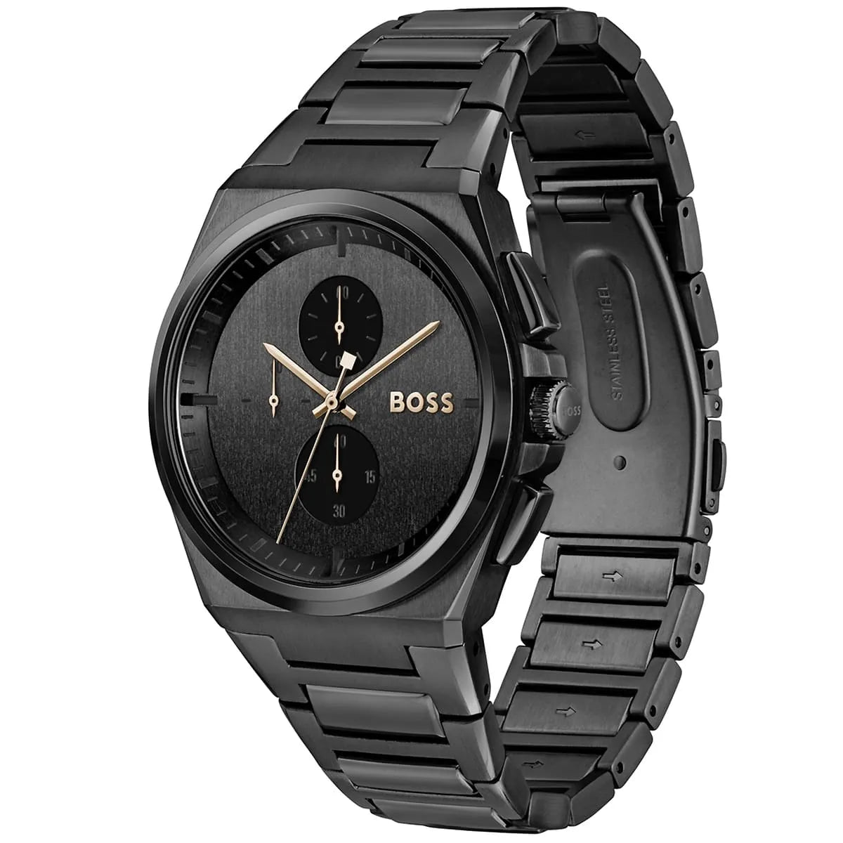 Montre HUGO BOSS Pour Hommes Steer 1514068 Noire Montre HUGO BOSS Pour Hommes Steer 1514068 Noire