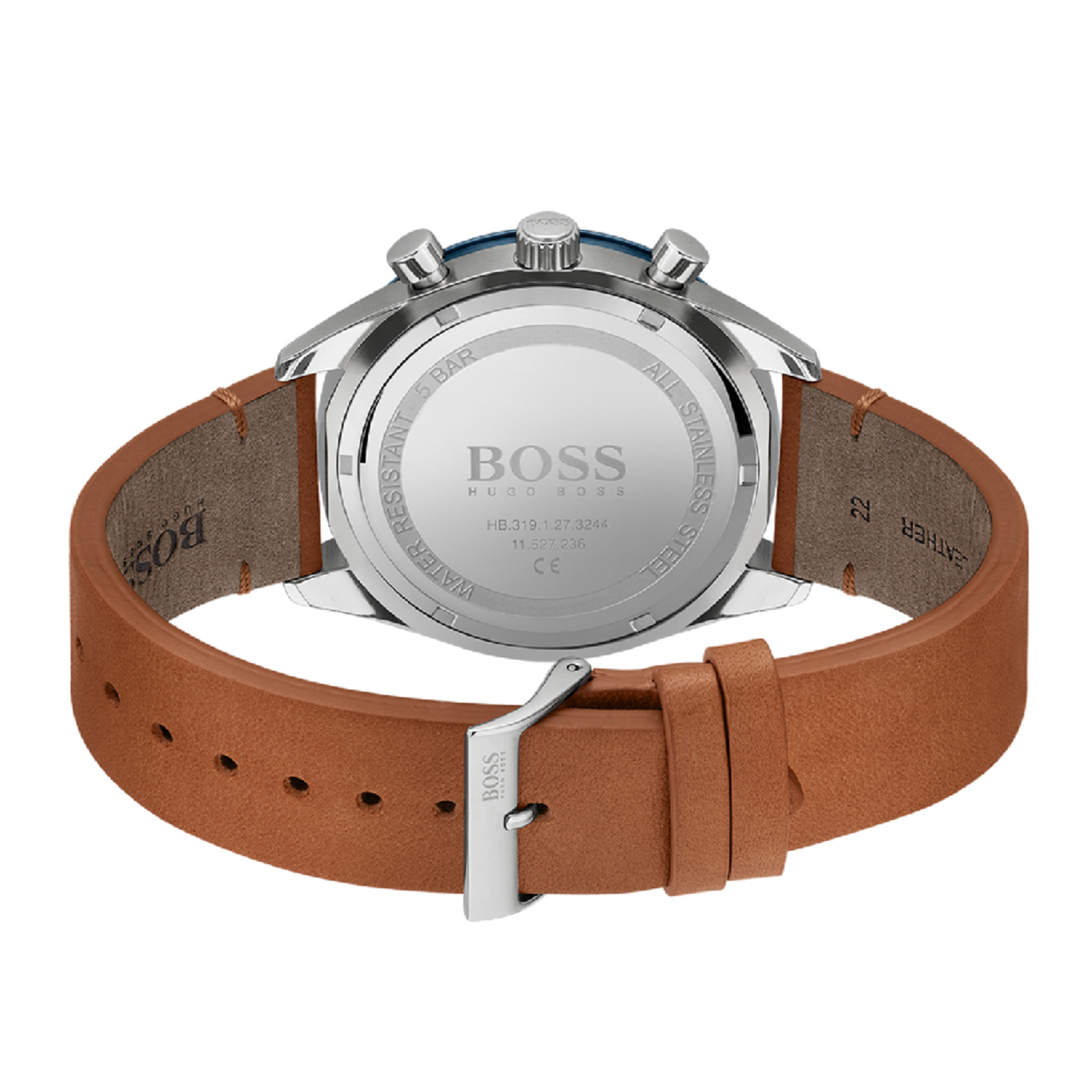 Hugo Boss Santiago pour homme en cuir tabac 1513860