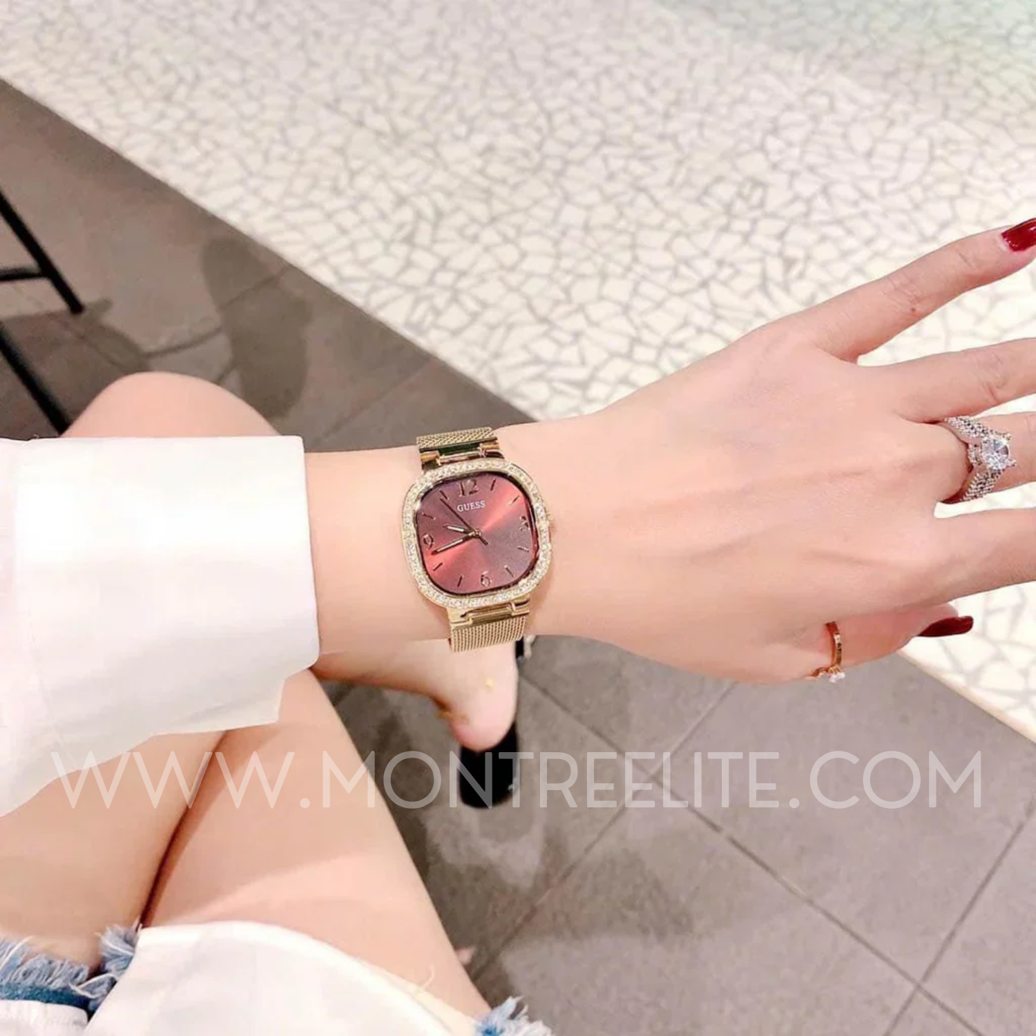 GUESS Ladies Gold Analog Watch - GW0354L4