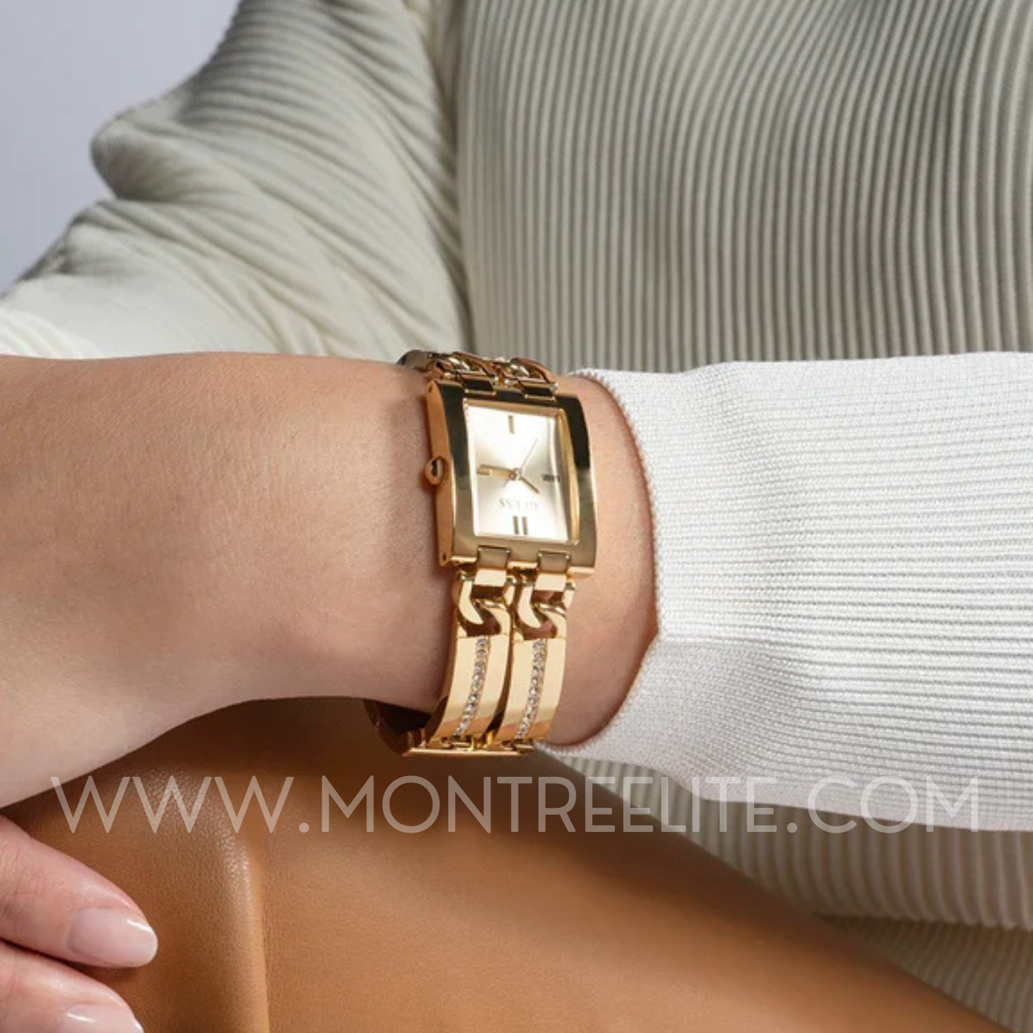 Montre GUESS dorée pour femme, GW0668L2