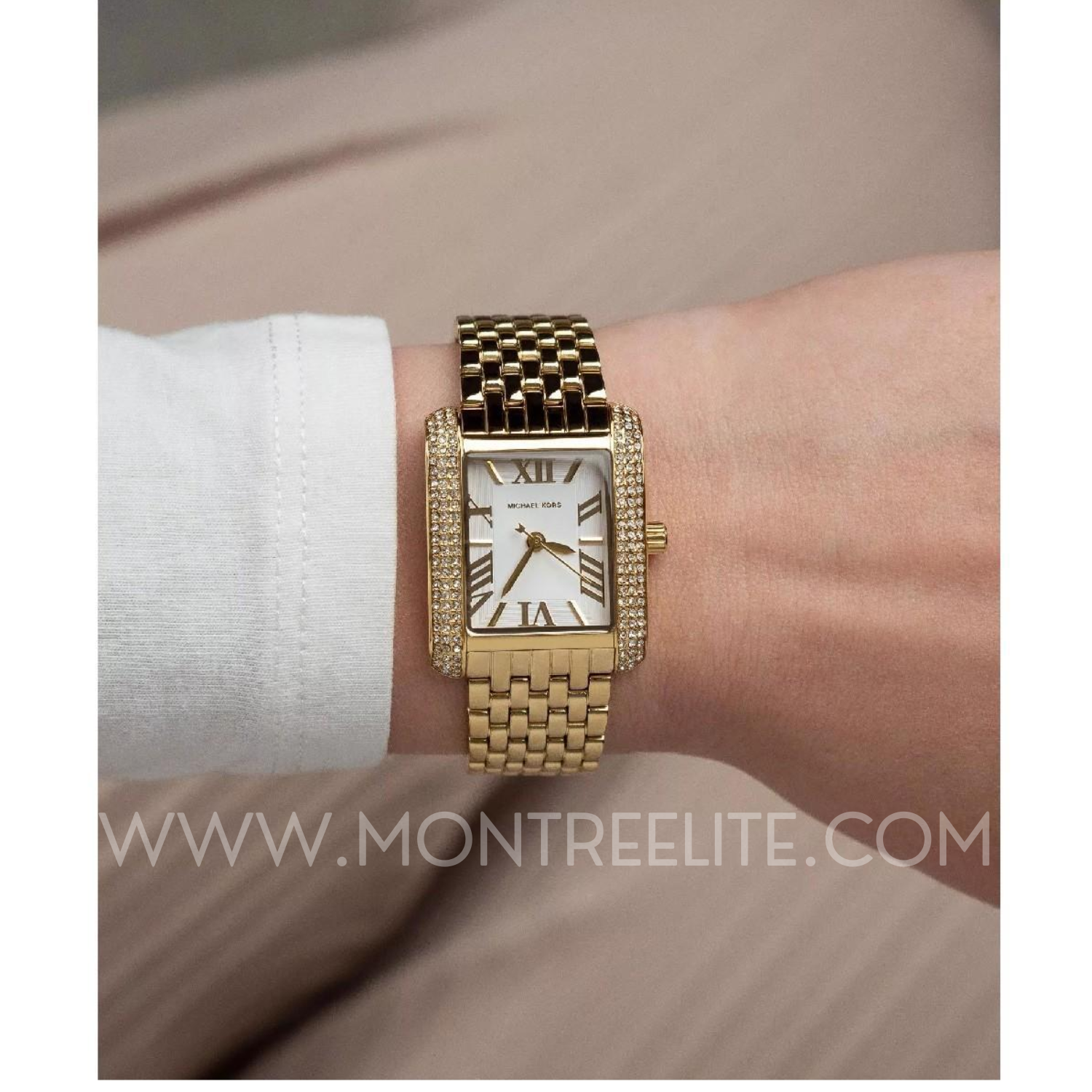 Michael Kors Petite Emery Pavé Gold-Tone pour femme MK4826