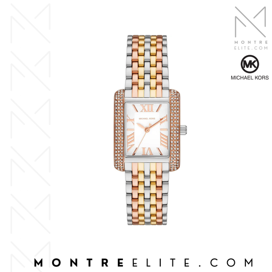 Montre femme Michael Kors Petite Emery Pavé Tri-Tone - MK4744