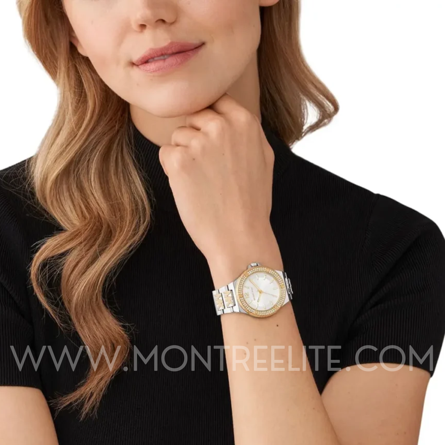 Montre femme Michael Kors Lennox Pavé Two-Tone MK7338