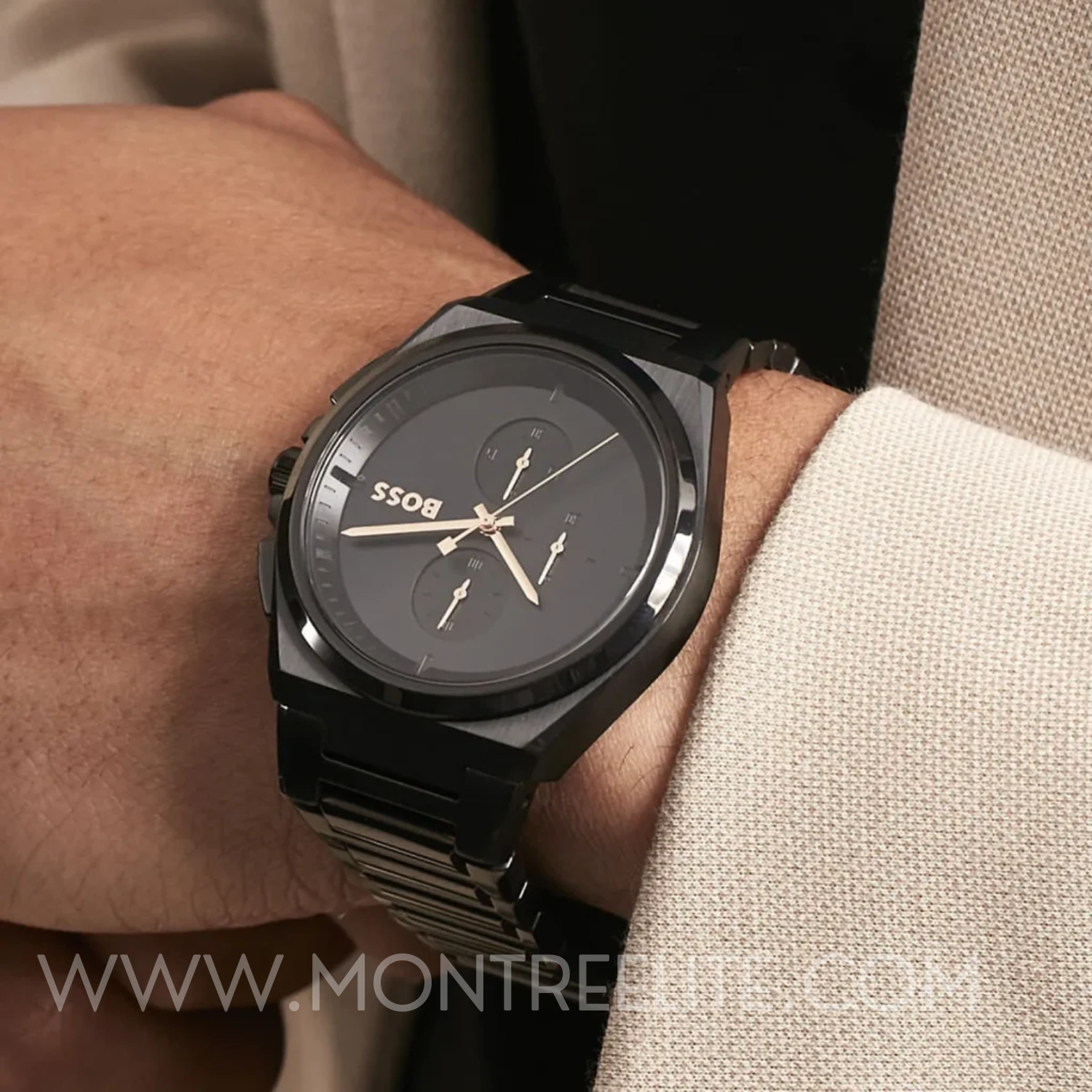Montre HUGO BOSS Pour Hommes Steer 1514068 Noire