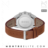 SKYTRAVELLER - Montre Chronographe Cadran Noir Bracelet Cuir Marron