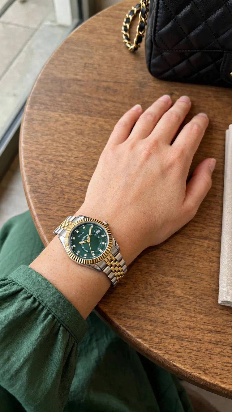 Montre Guess Jaden portée au poignet